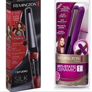 Remington curling wand and flat iron bundle